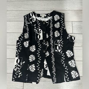 Rachel Zoe Black and White Button Down Shirt